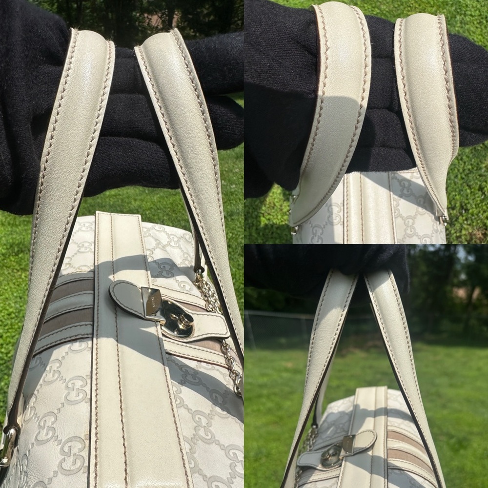 Gucci Leather Treasure Bag White and Beige w/ Key, charm, dusty & COA - Picture 11 of 17